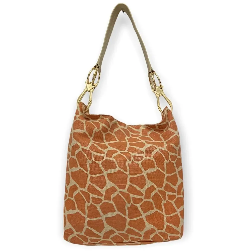 JPK Paris 75 Giraffe Print LE Bucket Canvas Tote Bag